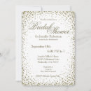 Search for gold confetti bridal shower invitations Shimmer