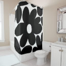 Search for retro black and white shower curtains 70s