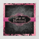 Search for scroll birthday invitations Pink