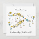 Search for flower square birth announcement cards For kids