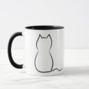 Search for line drawing cat mugs Kitten