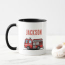 Search for red fire truck mugs Fireman