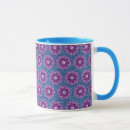 Search for purple blue flowers mugs Pattern