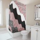 Search for modern rose gold shower curtains Pink