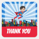 Search for super hero thank you stickers Birthday