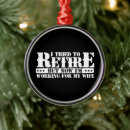 Search for work christmas tree decorations Retired