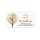 Search for tree of life return address labels Star of david