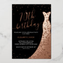 Search for black rose gold birthday invitations Seventieth
