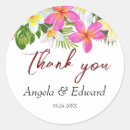 Search for plumeria wedding stickers Tropical