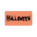 Search for orange black return address labels Halloween