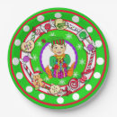 Search for elf christmas plates Red
