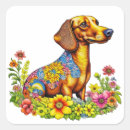 Search for dachshund cartoon stickers Illustration