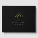 Search for black gold wedding guest books Black and white