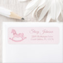 Search for rocking horse return address labels Pink