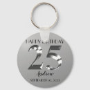 Search for 25th silver key rings Metallic