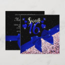 Search for royal blue black birthday invitations Girly