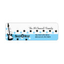 Search for rock music return address labels Blue