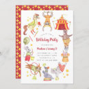 Search for circus animal birthday invitations Children