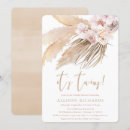 Search for tropical flowers baby shower invitations Pampas grass