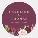 Search for maroon wedding stickers Elegant