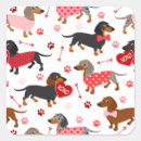Search for dachshund valentine stickers Pink