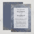 Search for dusty blue and gold wedding invitations Rustic