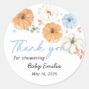 Search for pumpkin thank you stickers Autumn baby shower