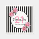 Search for black and white floral napkins Stripes