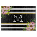 Search for black and white striped chopping boards Monogrammed