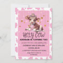 Search for holy cow im one invitations Cowgirl party