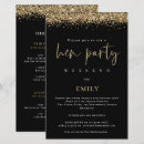 Search for gold and black hen party invitations Modern