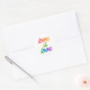 Search for diversity and equality stickers Love is love