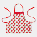Search for apple pattern aprons Red