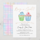 Search for cupcake gender reveal invitations Pink and blue