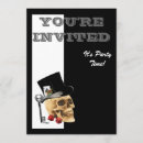 Search for gothic decor invitations Black and white