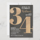 Search for 34th birthday invitations Black