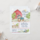 Search for farm animal 1st birthday invitations Watercolor farm animals