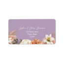 Search for floral purple return address labels Rustic