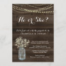 Search for wood gender reveal invitations Rustic