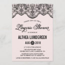 Search for pink black lingerie party invitations Elegant