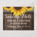 Search for sunflower save the date postcards Wood
