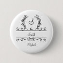 Search for last names badges Black and white