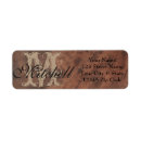 Search for leather return address labels Rustic