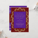 Search for purple and red invitations Gold