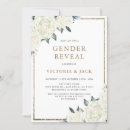 Search for gold glitter gender reveal invitations He or she