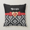 Search for black white bow cushions Red