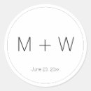 Search for initial wedding stickers Monogrammed