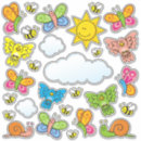 Search for cute cartoon clouds stickers Flying