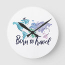 Search for world map clocks Watercolor