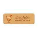 Search for fowl return address labels Chicken